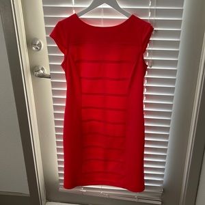 Coral professional zipper dress